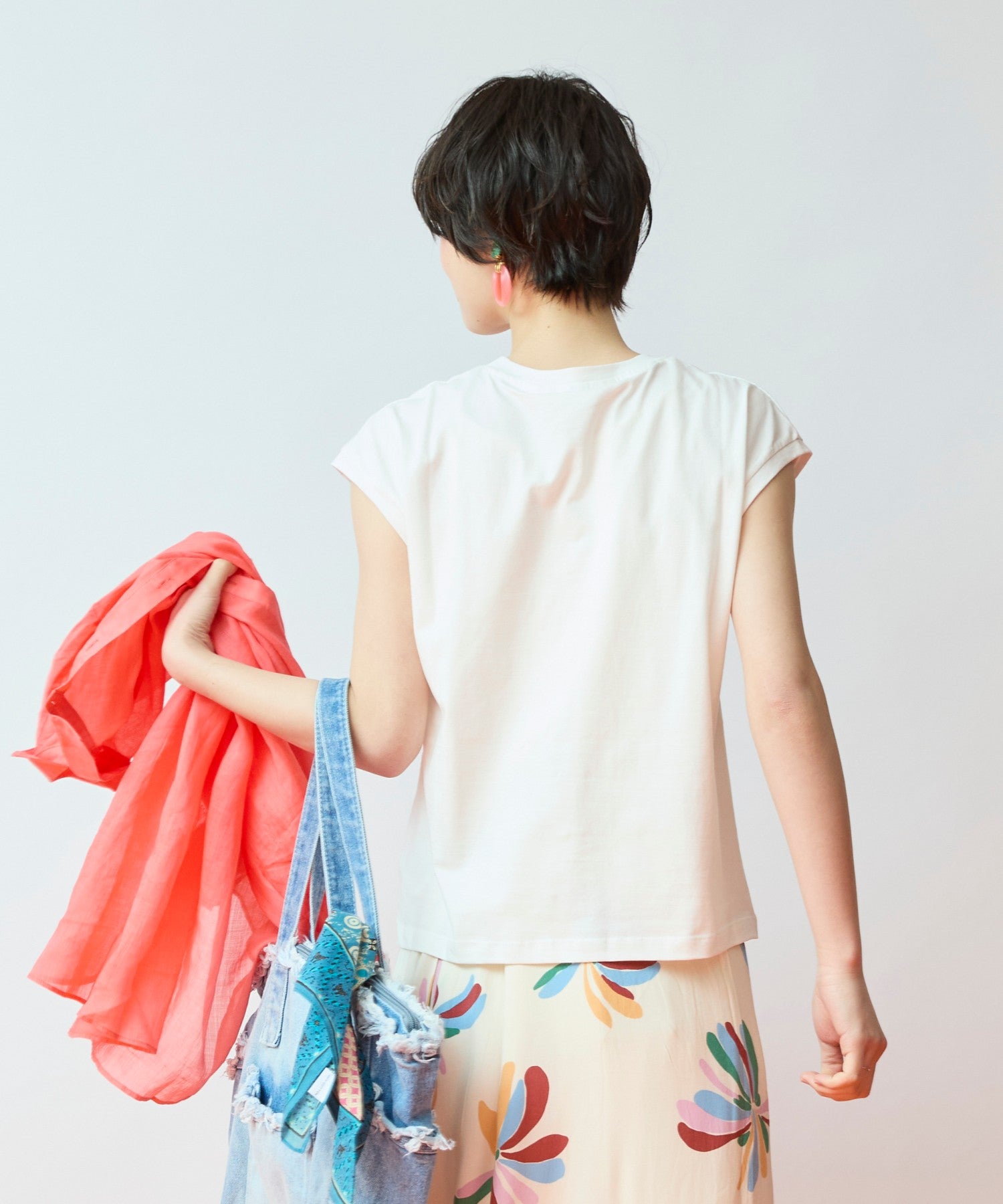 【COMPANIA FANTASTICA】バードプリントTシャツ
