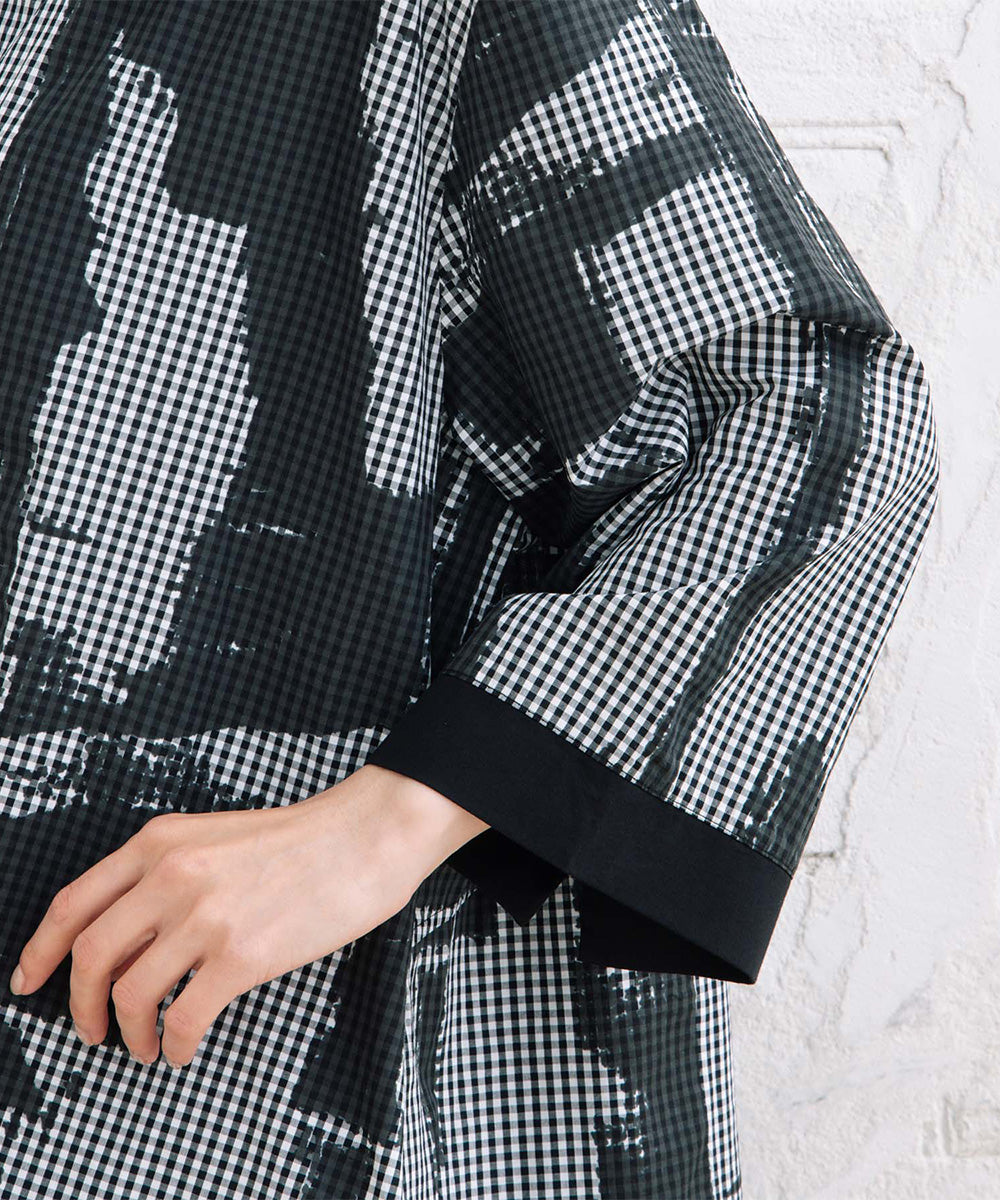 K COLLECTION ギンガムチェック×プリントワンピース