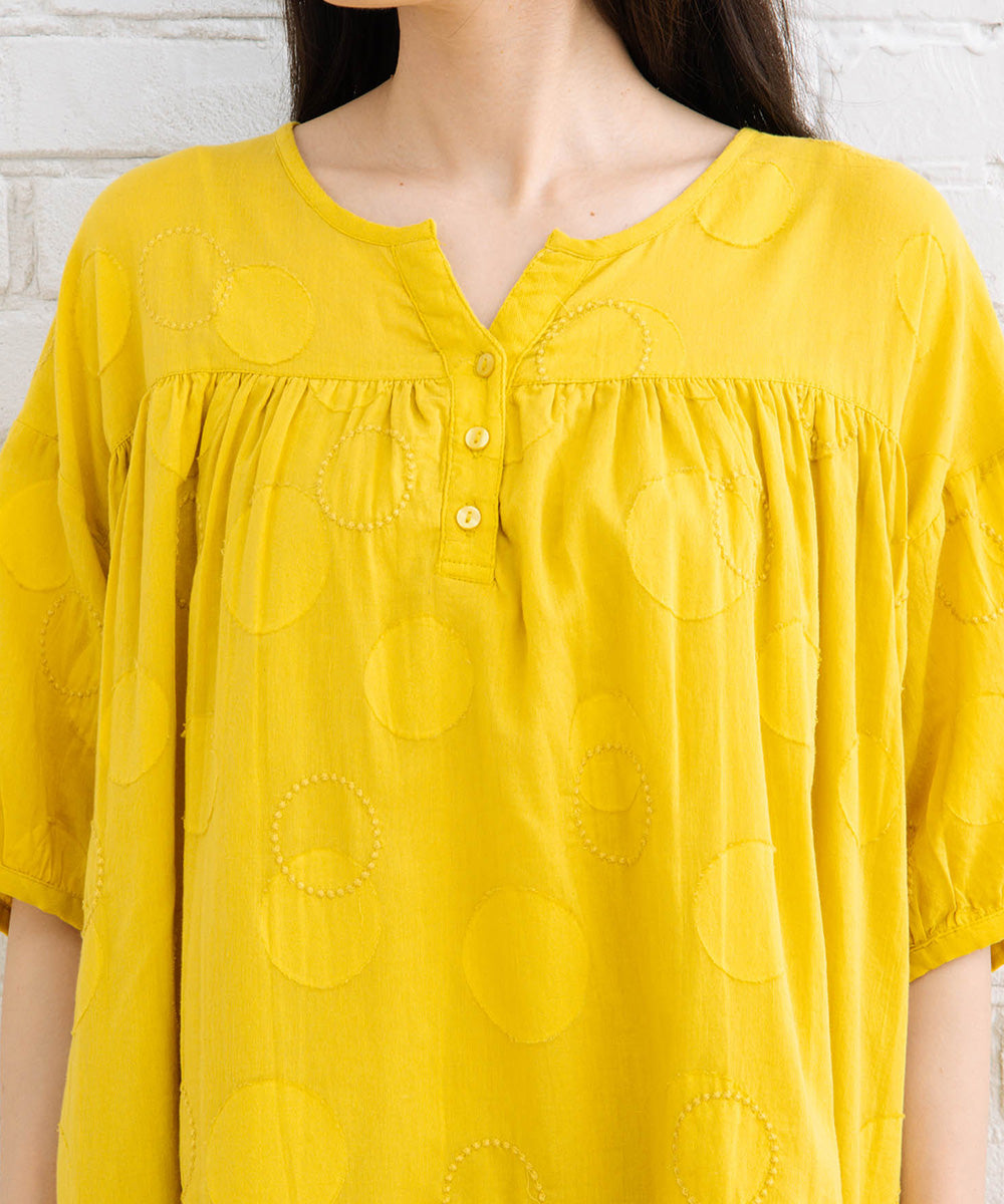 21号(6L～) INDESIGN ドットジャガード＆エンブロイダリーチュニック