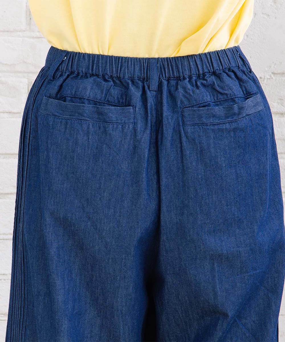 INDESIGN ピンタックラインデニムパンツ