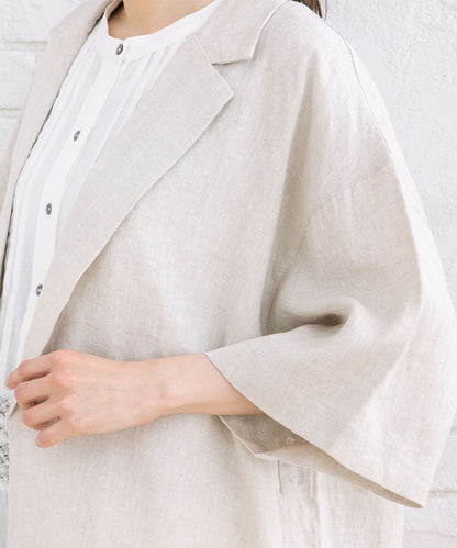 20-5464　[Rogique]リネンハーフスリーブジャケット【先行予約】