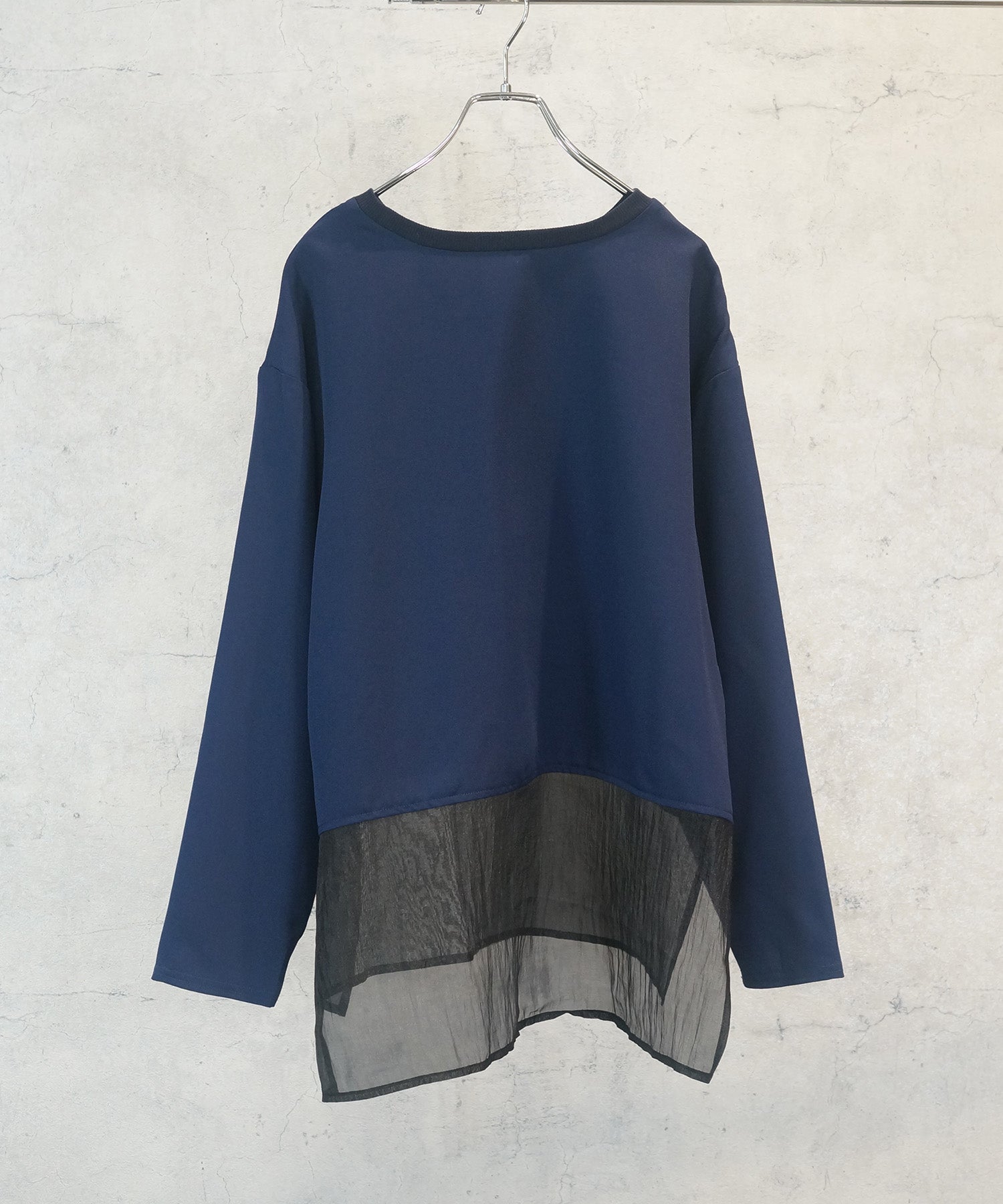 01-1342【JETSET SOLO PLUS】2WAYジョーゼットオーガンジーコンビブラウス