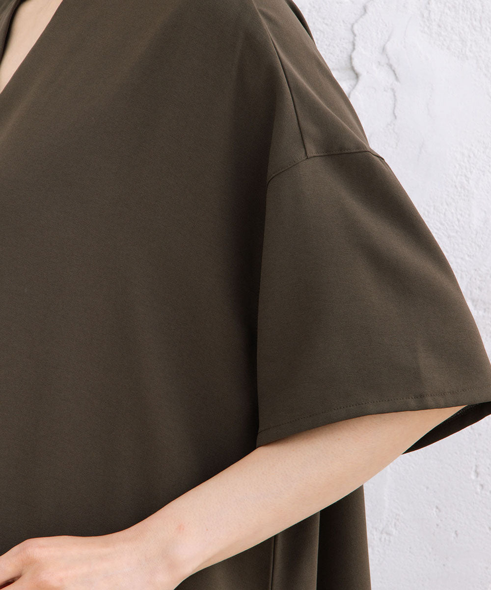 21号(6L～) スムースジョーゼットスキッパーワンピース