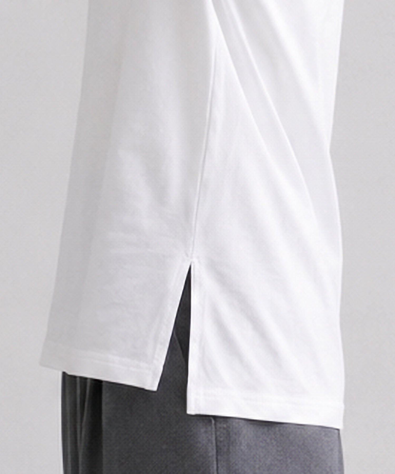 【FONT LAB】クリア天竺フロッキーロゴ７分袖Tシャツ