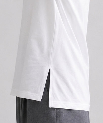 【FONT LAB】クリア天竺フロッキーロゴ７分袖Tシャツ