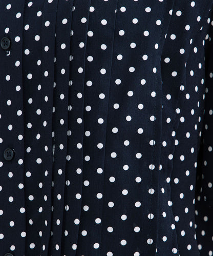 21号(6L～) FONTLAB タックジョーゼットドットブラウス