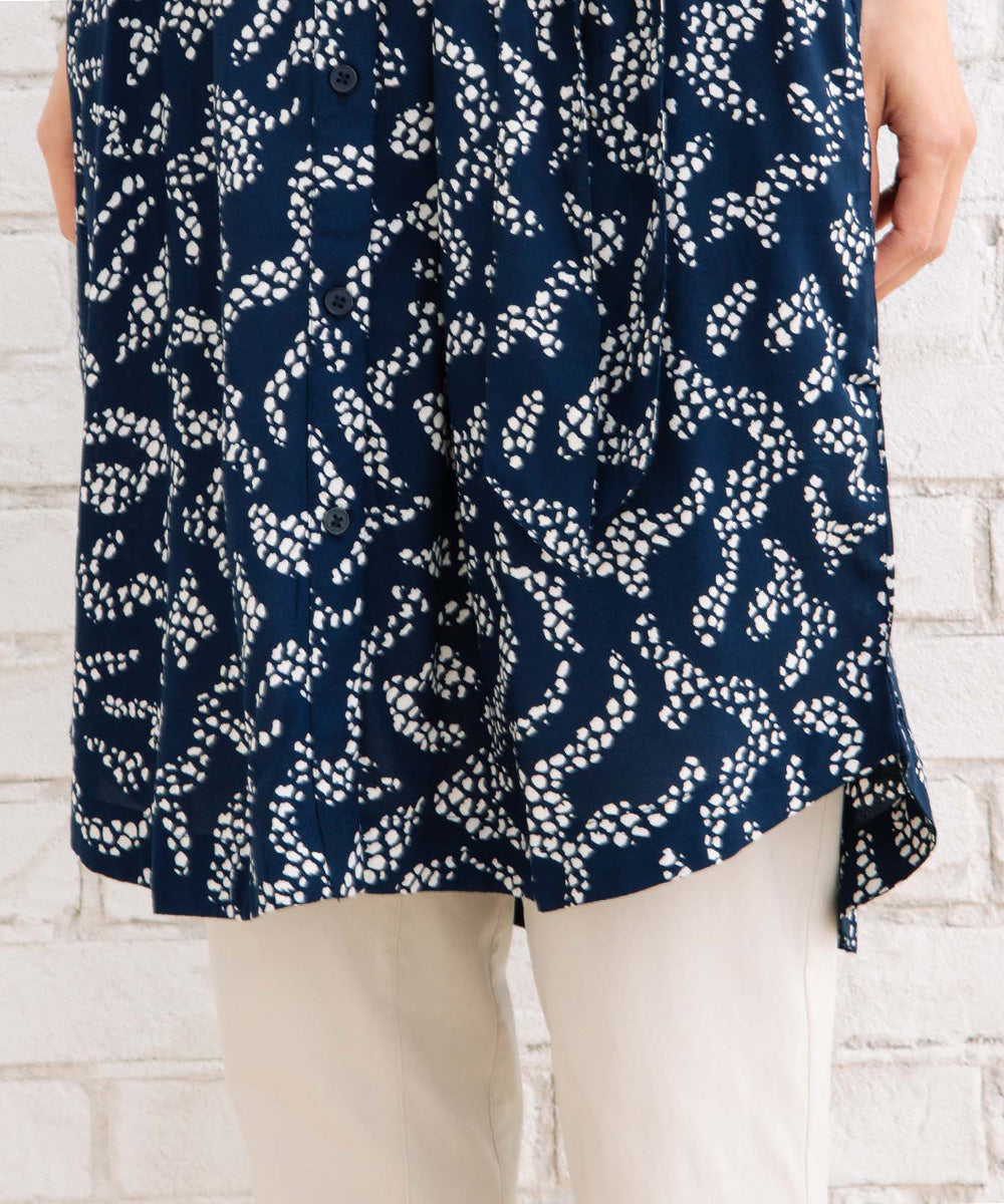 KAFFE レースプリントワンピース