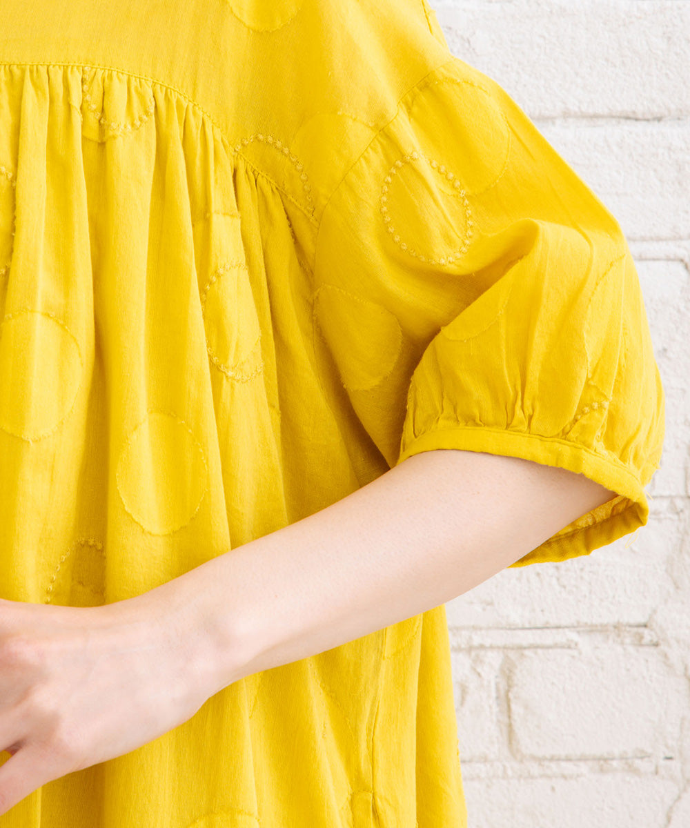 21号(6L～) INDESIGN ドットジャガード＆エンブロイダリーチュニック