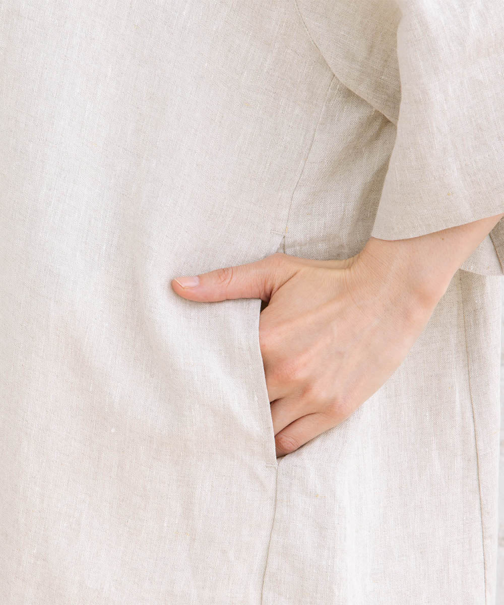 20-5464　[Rogique]リネンハーフスリーブジャケット【先行予約】