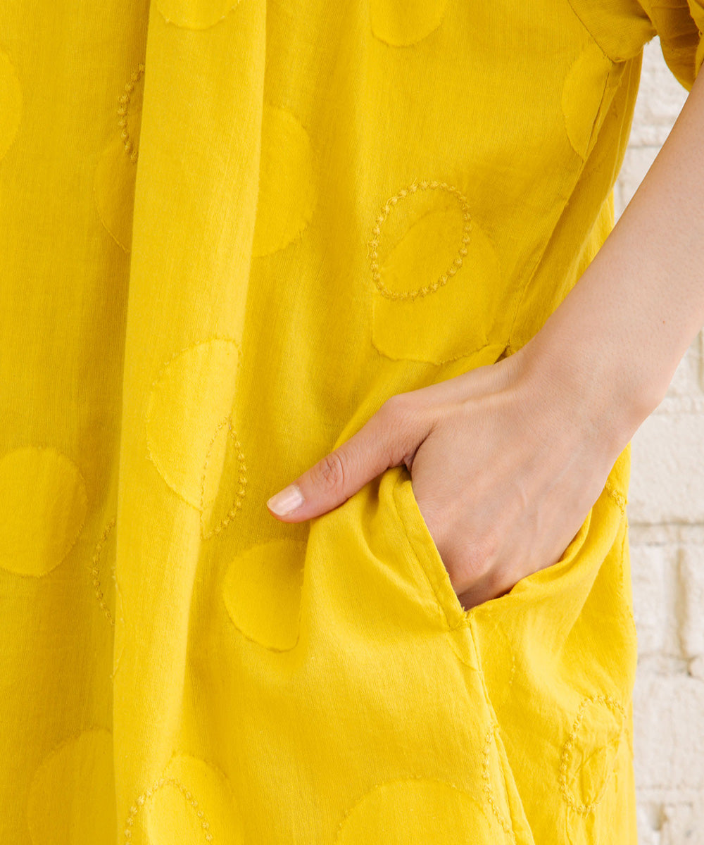 INDESIGN ドットジャガード＆エンブロイダリーチュニック