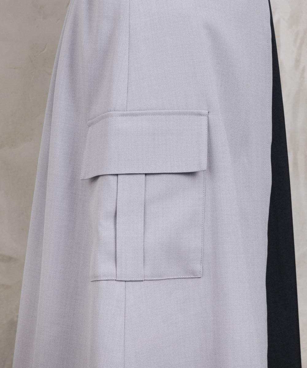 BLANC basque [Rogique]アシンメトリーラップ風レースドッキングスカート