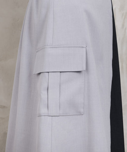 BLANC basque [Rogique]アシンメトリーラップ風レースドッキングスカート【先行予約】