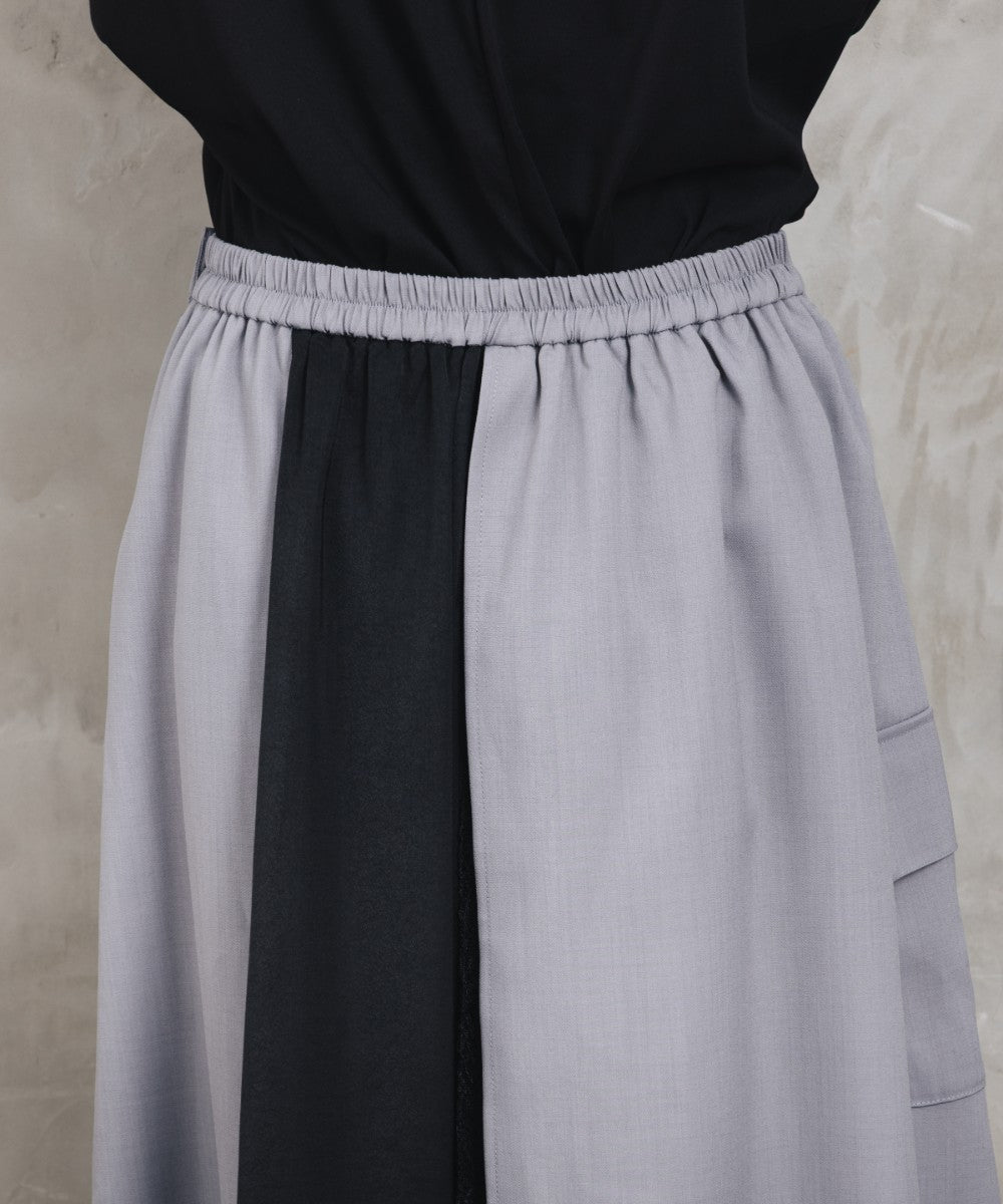 BLANC basque [Rogique]アシンメトリーラップ風レースドッキングスカート