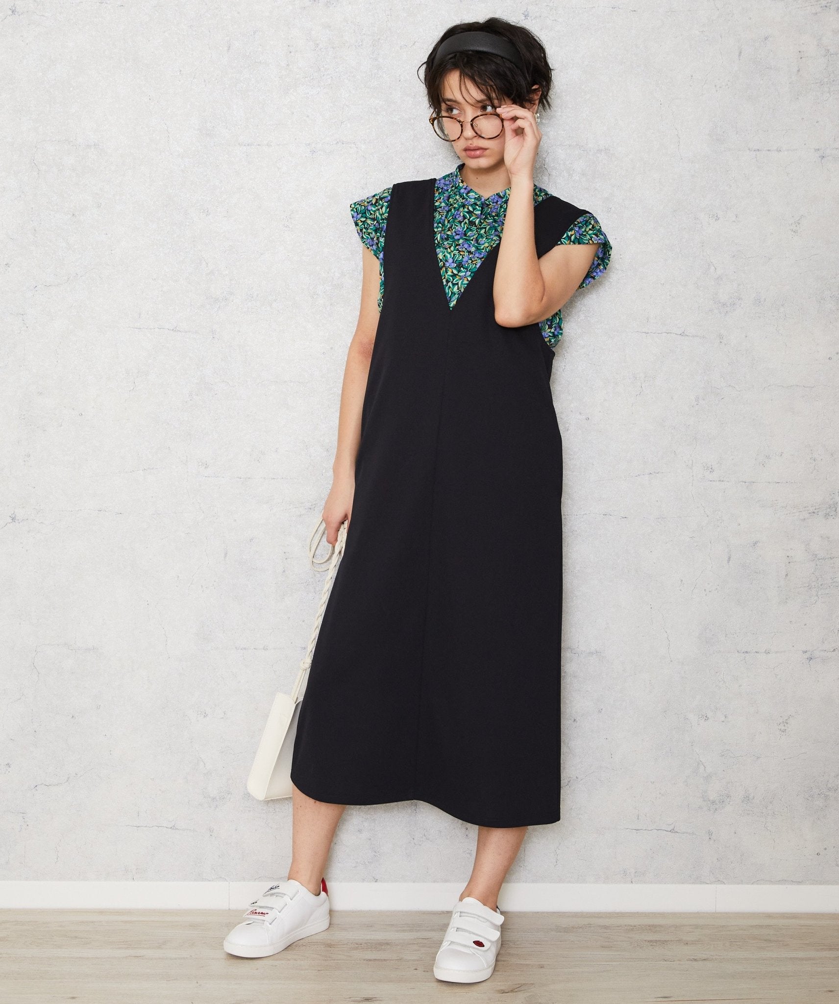 カットジョーゼットジャンパースカート｜ファッション通販のマインド 