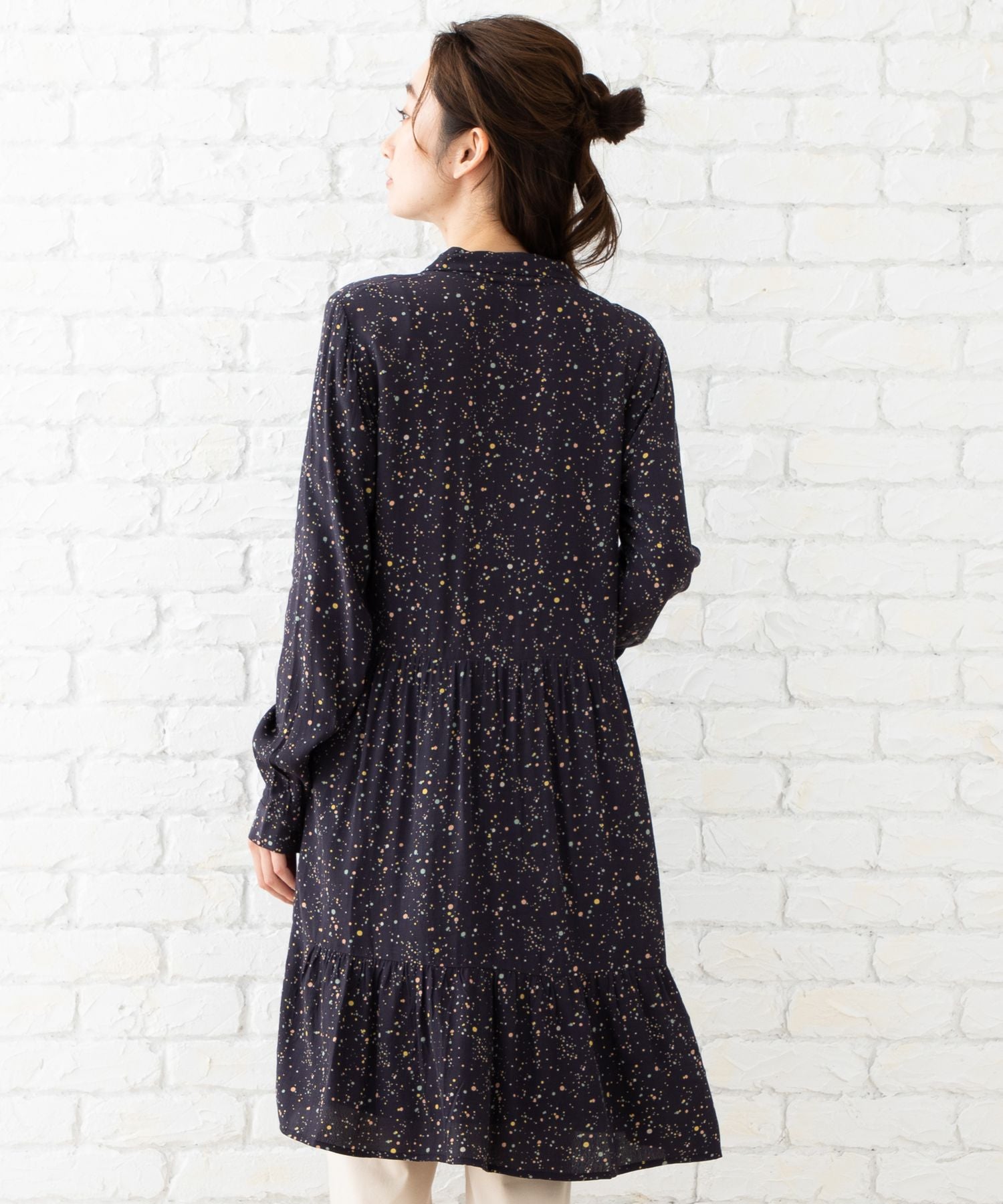 indi & cold カラフルドットワンピース